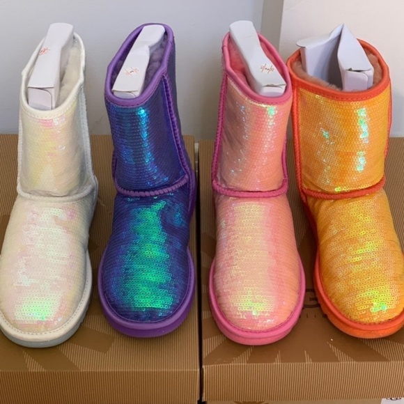 UGG CLASSIC SHORT PURPLE WOODE VIOLET BOOTS WOMENS 5 - Picture 6 of 9